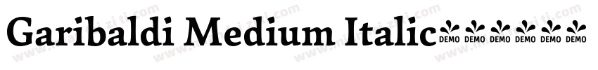 Garibaldi Medium Italic字体转换